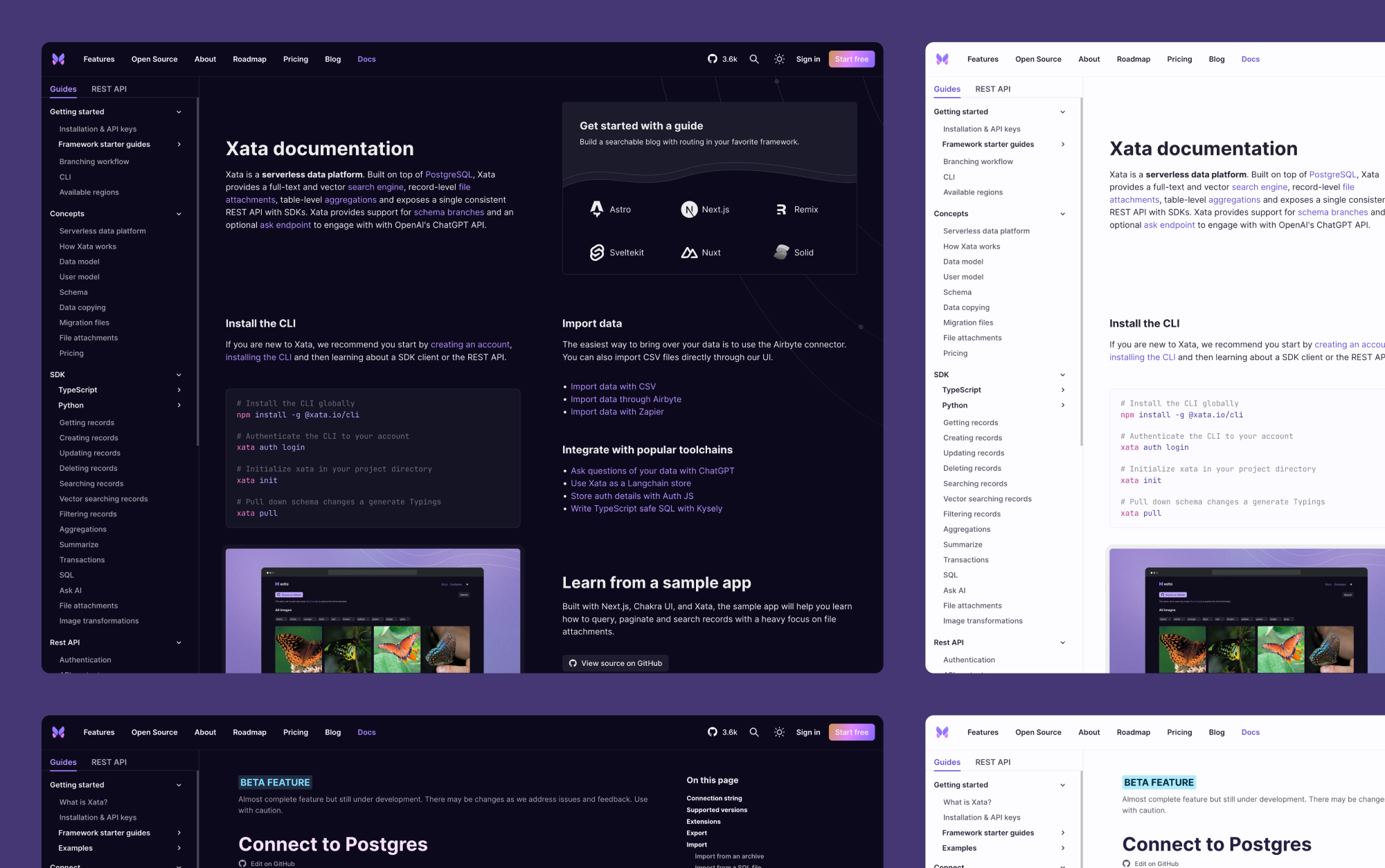 Documentation color mode